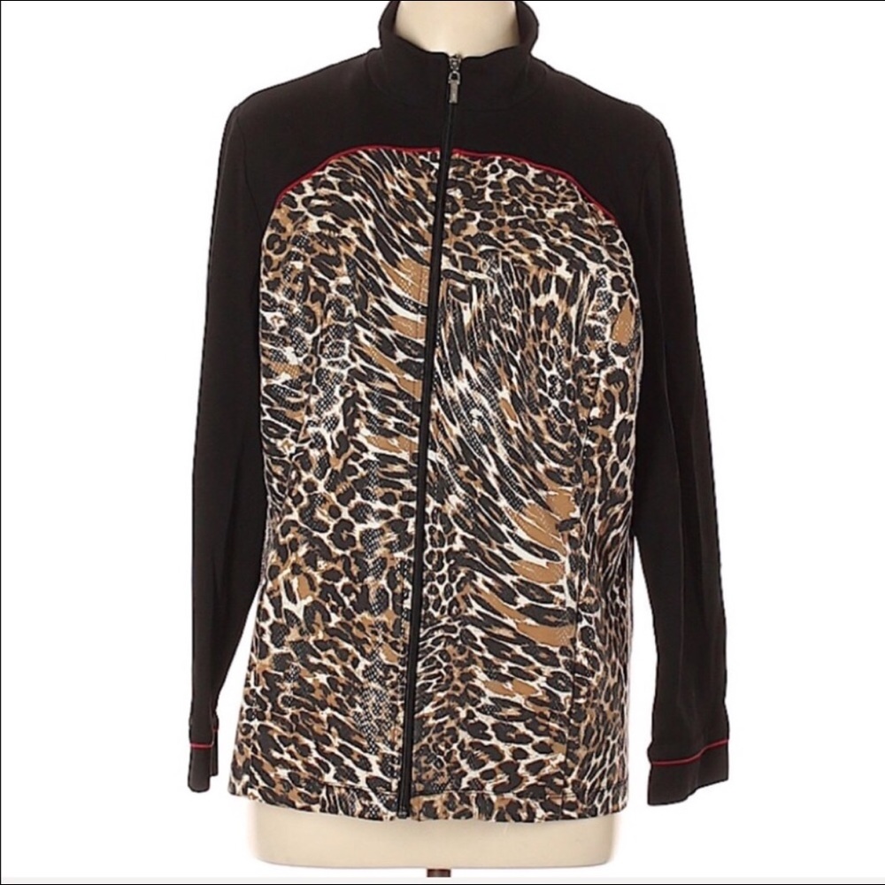 Allison Daley Animal Leopard Print Jacket SZ MP